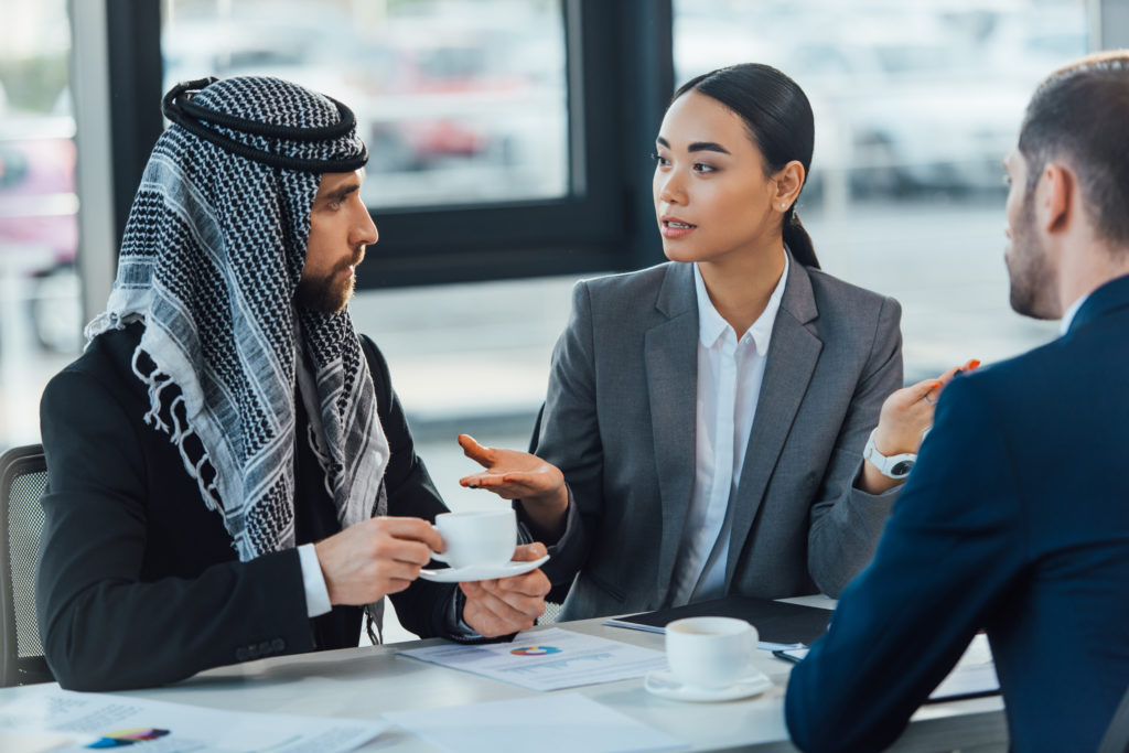 multiethnic business partners on meeting with tran 2021 09 03 16 55 12 utc